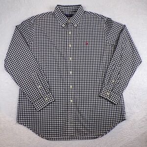 Polo Ralph Lauren Men's black/white Gingham Oxford Button-Down Shirt Size XL/TG